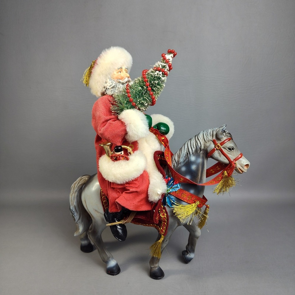 Vintage Possible Dreams Clothtique The Magic of Christmas Santa On Horse 1991 - Picture 2 of 16